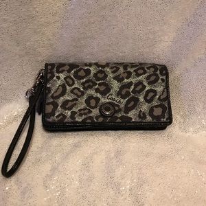 Coach Cheetah/Leopard Wristlet Wallet